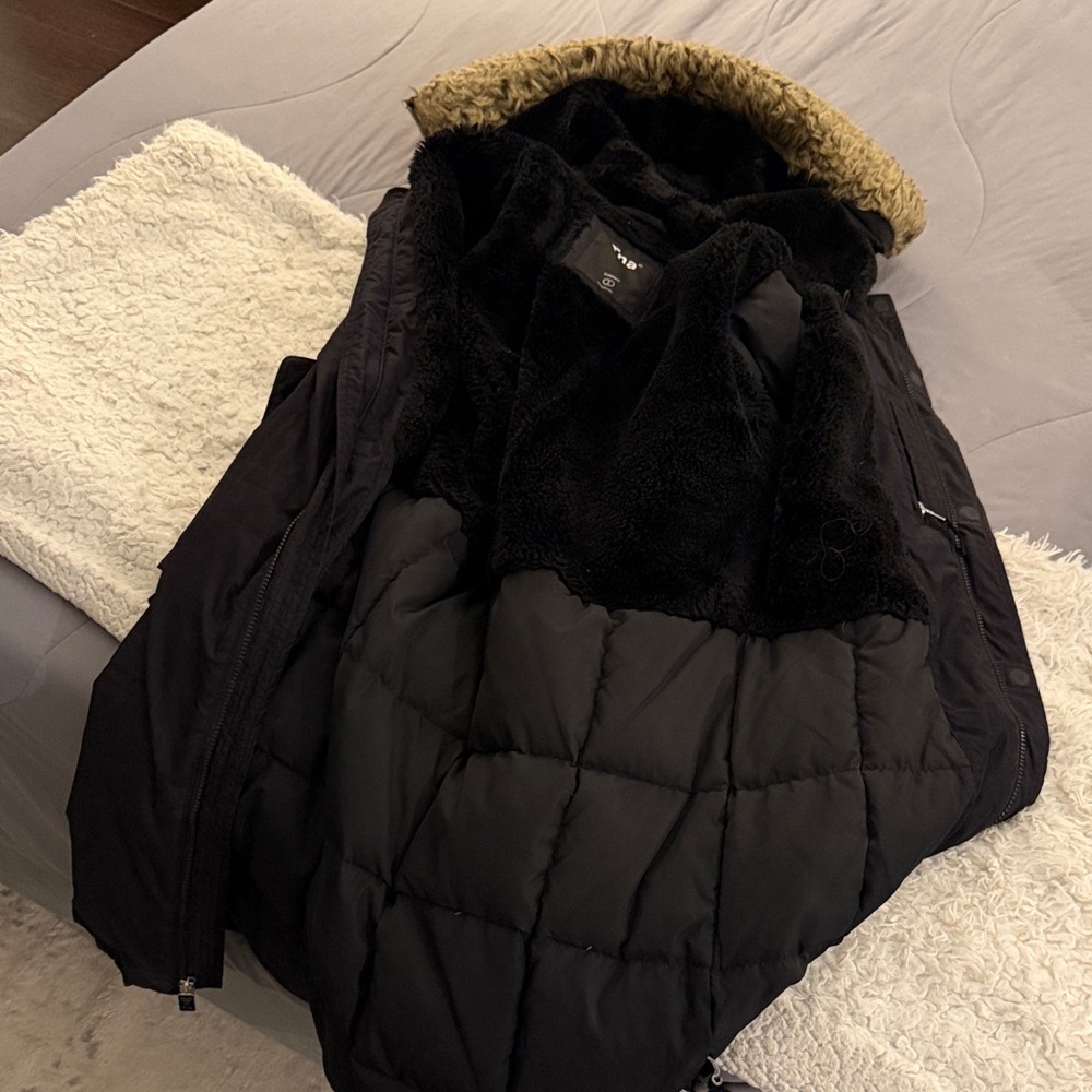 TNA Black Faux Fur Jacket